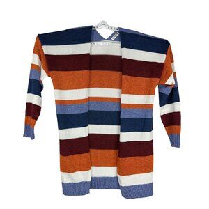 Ecowish Women's Striped Knit Cardigan Sweater Size Large